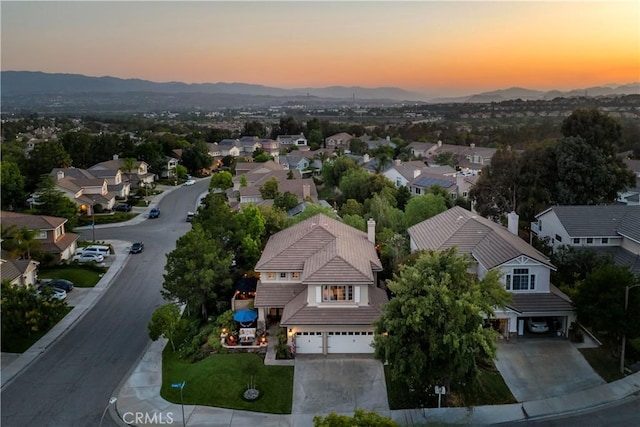 27705 Essex Pl, Valencia, CA 91354 - aerial perspective of suburban area with mountains
