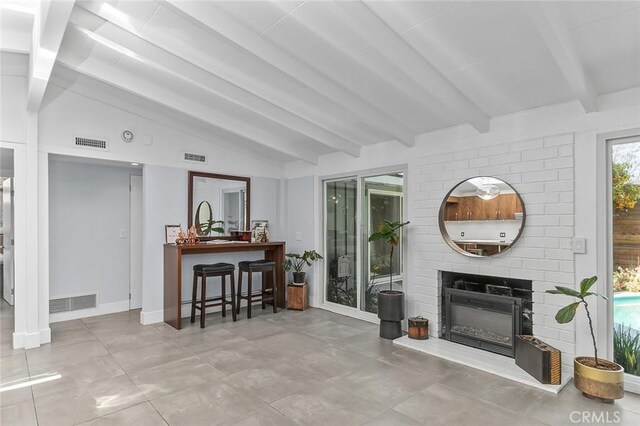 3109 Pattiz Ave, Long Beach, CA 90808 - living area with a large fireplace and baseboards