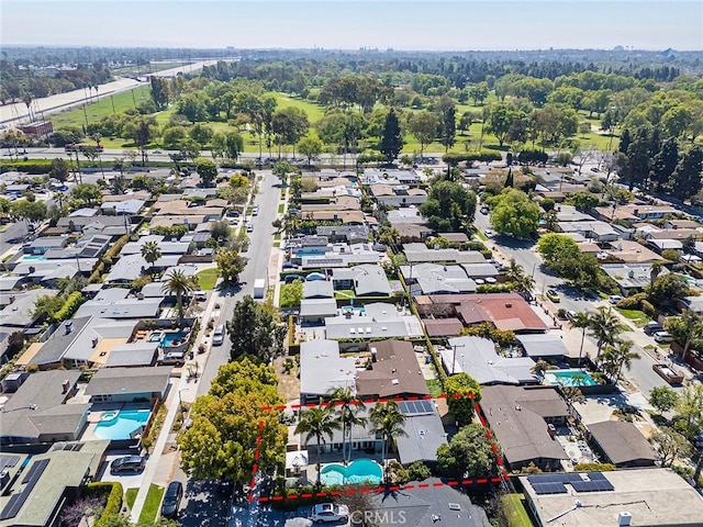 birds eye view of property featuring a residential view