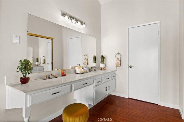 6279 Lincoln Ave, Buena Park, CA 90620 - bathroom with vanity and wood finished floors