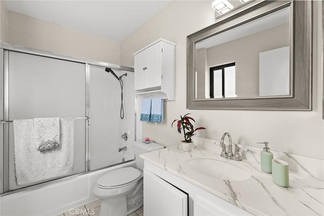 6279 Lincoln Ave, Buena Park, CA 90620 - bathroom featuring vanity, combined bath / shower with glass door, and tile patterned floors