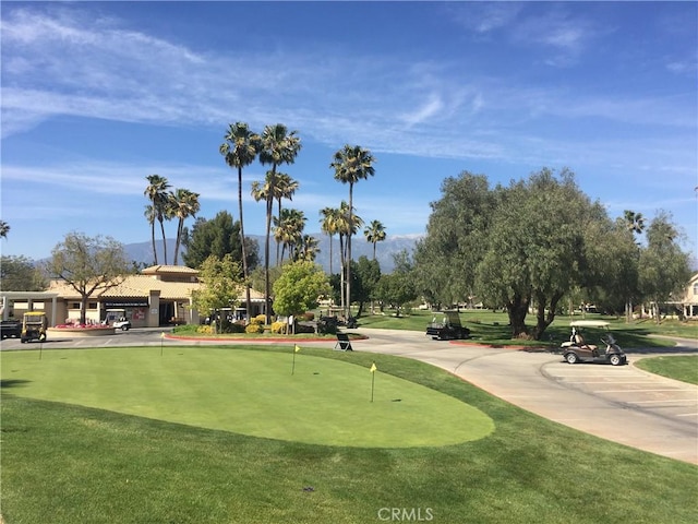5775 Myrtle Beach Dr, Banning, CA 92220 - view of property's community with an area to practice putting