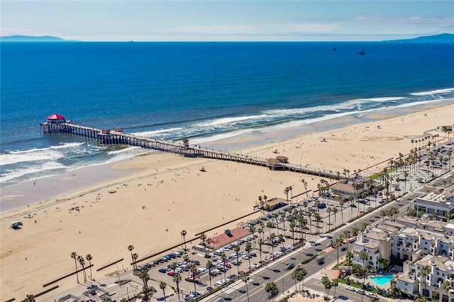 310 Lake St Unit 216, Huntington Beach, CA 92648 - drone / aerial view with a view of the beach and a water view