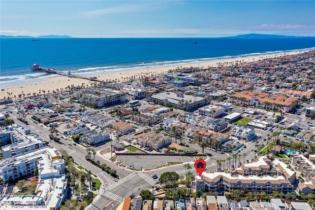 310 Lake St Unit 216, Huntington Beach, CA 92648 - drone / aerial view with a beach view and a water view
