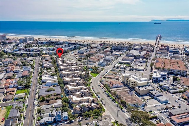 310 Lake St Unit 216, Huntington Beach, CA 92648 - birds eye view of property featuring a water view and a view of the beach