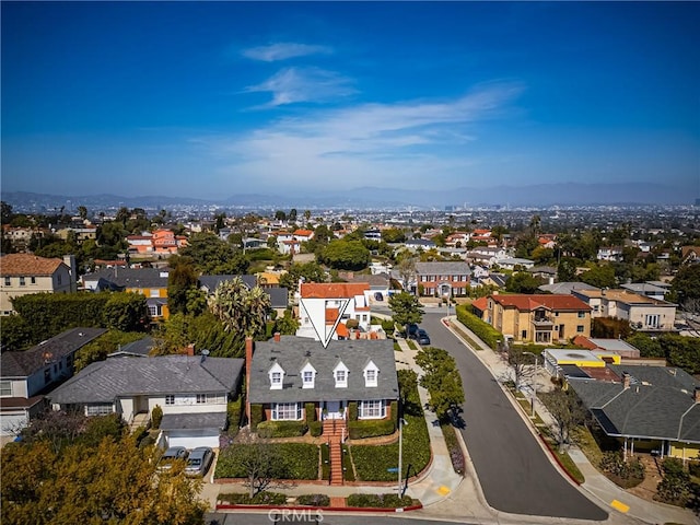 bird's eye view with a residential view