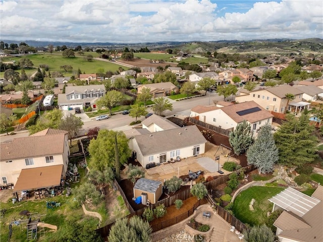 bird's eye view with a residential view
