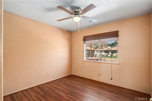 14935 Elizabeth Lake Rd, Lake Elizabeth, CA 93532 - unfurnished room with a textured ceiling, ceiling fan, and wood finished floors