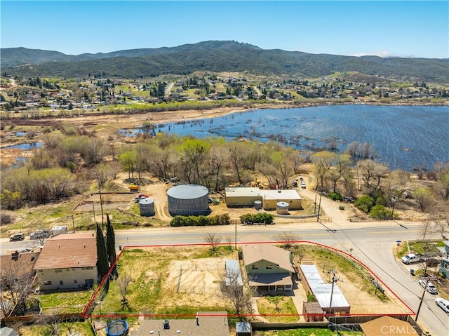 14935 Elizabeth Lake Rd, Lake Elizabeth, CA 93532 - birds eye view of property featuring a water and mountain view