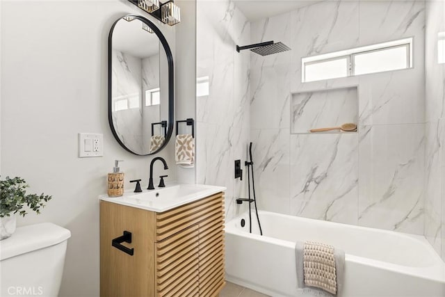 full bath featuring toilet and vanity
