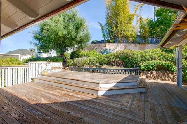 view of wooden terrace