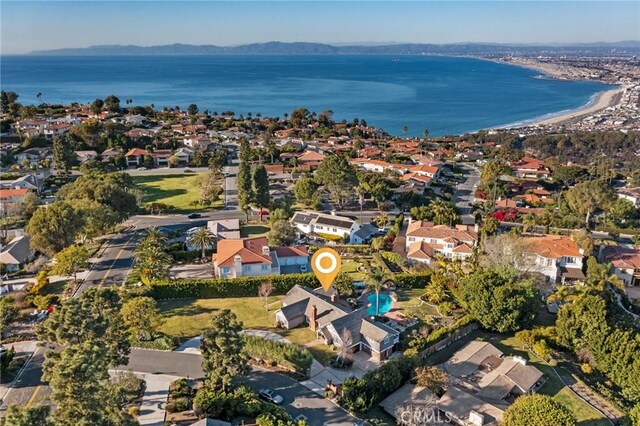 2501 Novato Pl, Palos Verdes Estates, CA 90274 - aerial view of property and surrounding area with a water and mountain view and nearby suburban area