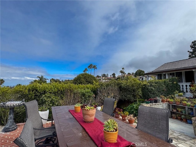 view of patio / terrace featuring outdoor dining space