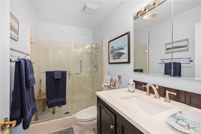 22876 Montalvo Rd, Laguna Niguel, CA 92677 - full bath with toilet, vanity, and a stall shower