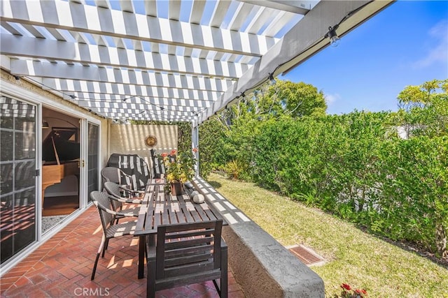 22876 Montalvo Rd, Laguna Niguel, CA 92677 - view of patio featuring a pergola and outdoor dining space