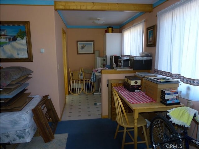 dining space featuring tile patterned floors