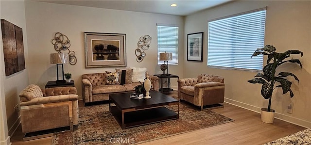 5232 Las Palmas Way, Chino, CA 91710 - living room with wood finished floors, baseboards, and recessed lighting