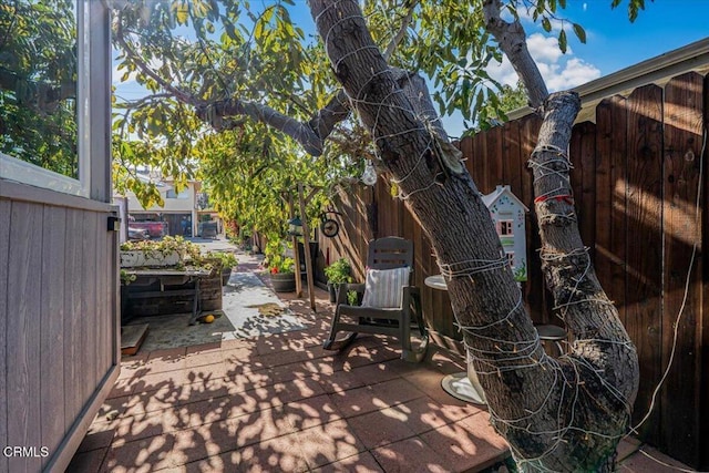 view of patio / terrace featuring a fenced backyard