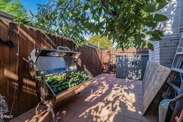 view of patio / terrace with fence