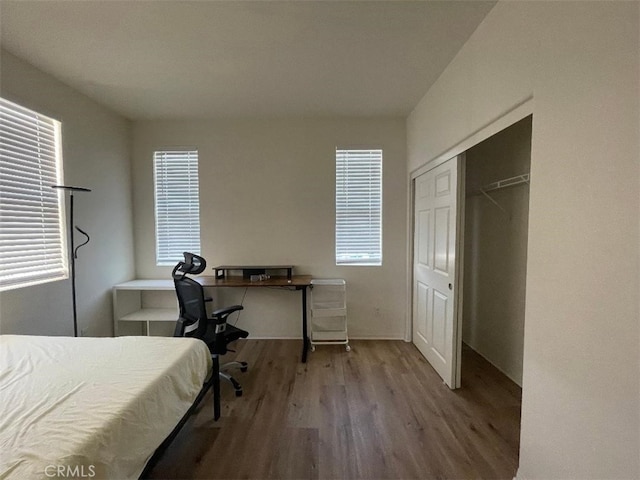 1406 Girona Dr, Pomona, CA 91766 - bedroom with a closet and wood finished floors