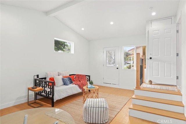 2902 Ladoga Ave, Long Beach, CA 90815 - living room with wood finished floors, recessed lighting, and baseboards
