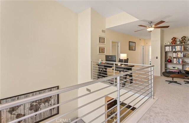 615 Rockefeller, Irvine, CA 92612 - office area with carpet and ceiling fan