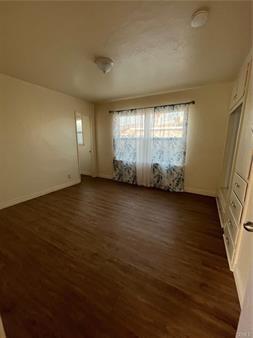 empty room featuring dark wood-type flooring
