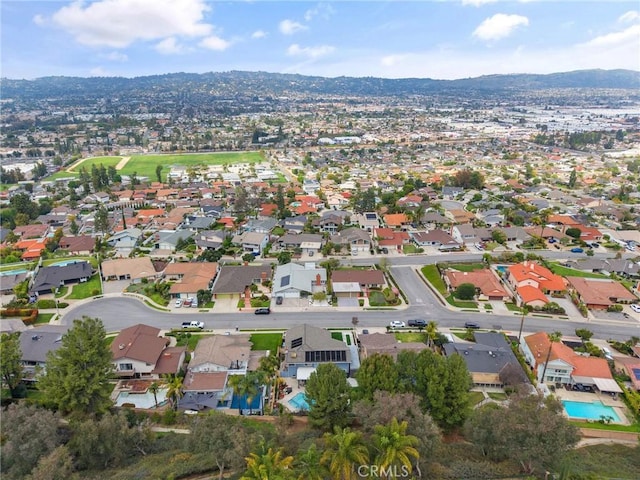 710 W Country Hills Dr W, La Habra, CA 90631 - drone / aerial view featuring a residential view and a mountain view