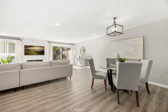 28 Brisbane Way, Irvine, CA 92612 - dining area featuring light wood-style flooring, a chandelier, and recessed lighting