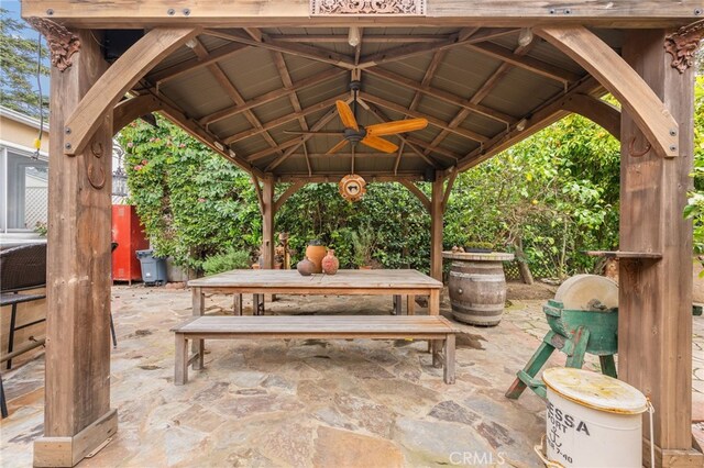 3569 Kelton Ave, Los Angeles, CA 90034 - view of patio / terrace with a gazebo