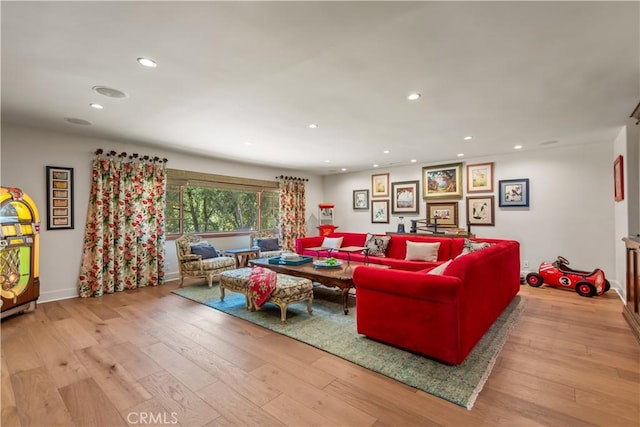 23815 Park Belmonte, Calabasas, CA 91302 - living area with recessed lighting and light wood-type flooring