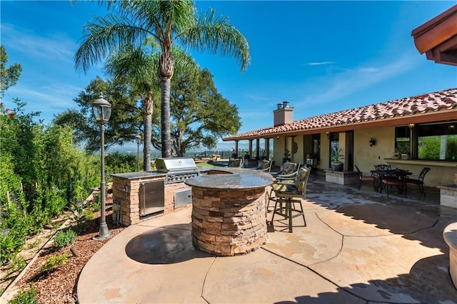 23815 Park Belmonte, Calabasas, CA 91302 - view of patio featuring an outdoor bar