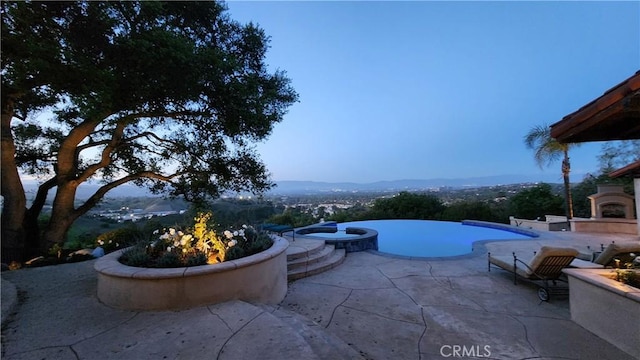 23815 Park Belmonte, Calabasas, CA 91302 - view of swimming pool featuring a patio and a pool with connected hot tub