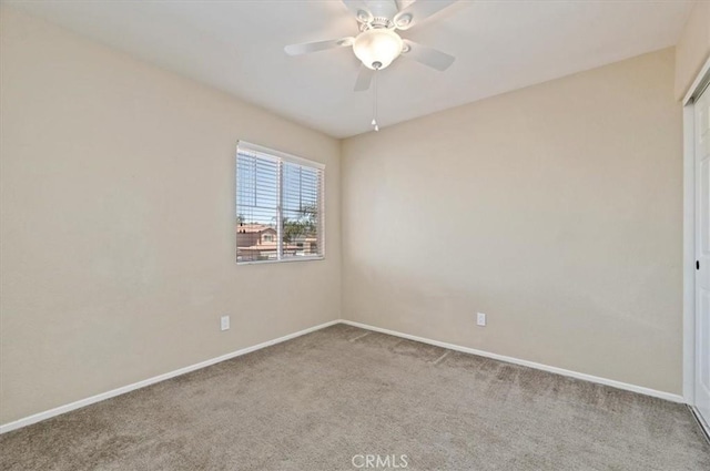 23403 Mountain Song, Murrieta, CA 92562 - empty room with baseboards, carpet flooring, and ceiling fan