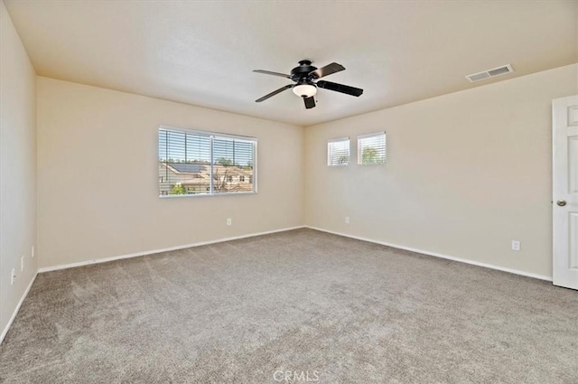 23403 Mountain Song, Murrieta, CA 92562 - carpeted spare room with baseboards, a ceiling fan, and visible vents