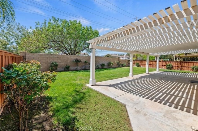 23403 Mountain Song, Murrieta, CA 92562 - view of yard with a fenced backyard, a pergola, and a patio area