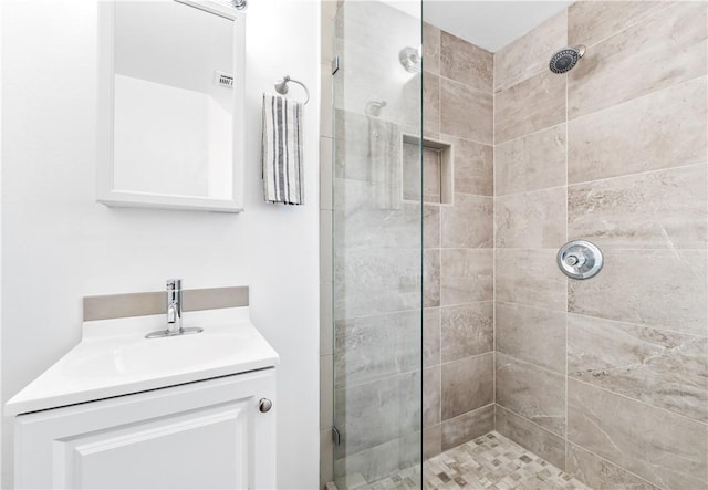10022 Bismark Dr, Huntington Beach, CA 92646 - bathroom with vanity and tiled shower
