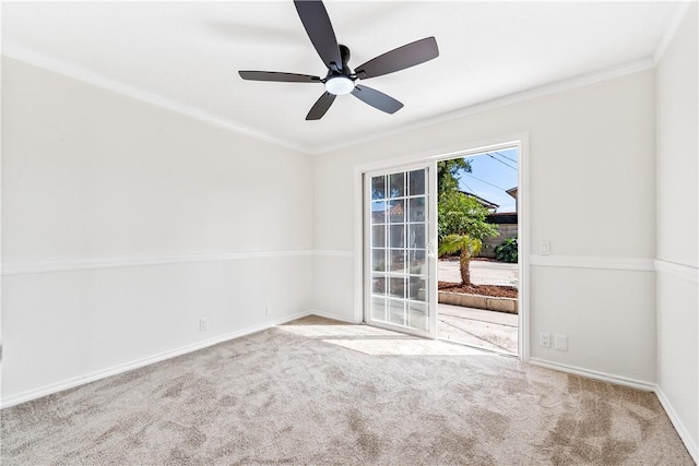 10022 Bismark Dr, Huntington Beach, CA 92646 - empty room featuring baseboards, crown molding, and carpet flooring