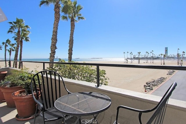 800 E Ocean Blvd Unit 1404, Long Beach, CA 90802 - balcony featuring view of water and beach
