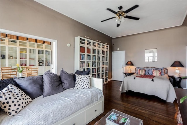 800 E Ocean Blvd Unit 1404, Long Beach, CA 90802 - bedroom featuring wood finished floors and ceiling fan