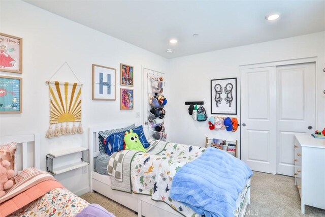 24307 Juni Ct, Corona, CA 92883 - carpeted bedroom with a closet and recessed lighting