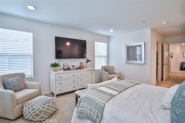24307 Juni Ct, Corona, CA 92883 - bedroom with light carpet, recessed lighting, and baseboards