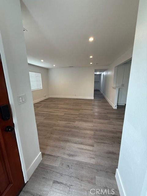 13305 Cordary Ave, Hawthorne, CA 90250 - empty room with recessed lighting and wood finished floors