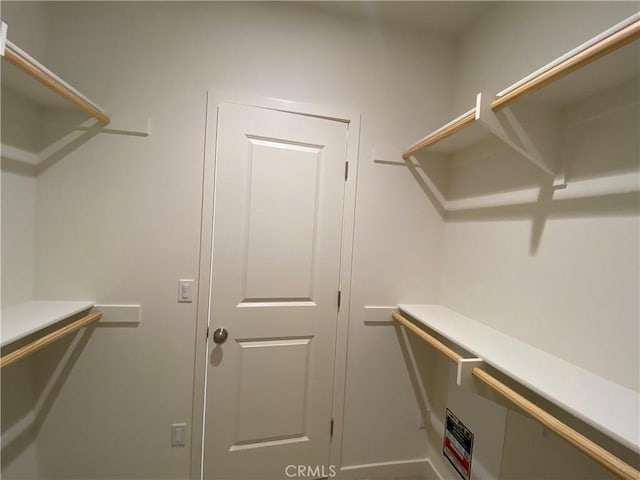 view of walk in closet
