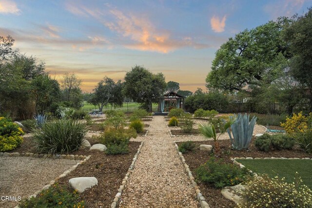 view of yard featuring a gazebo