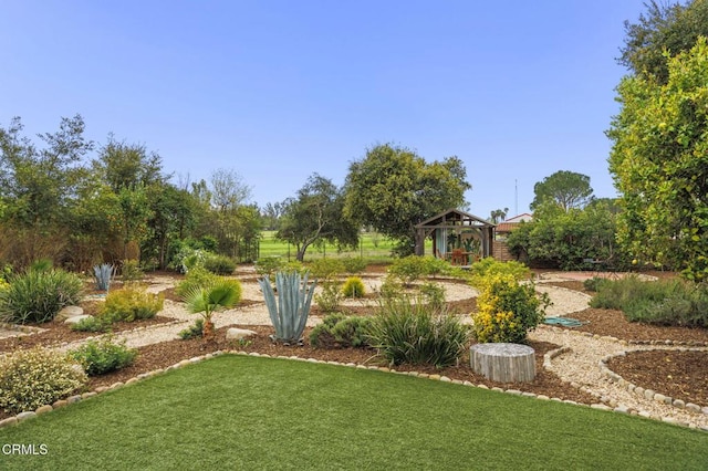 view of yard featuring a gazebo