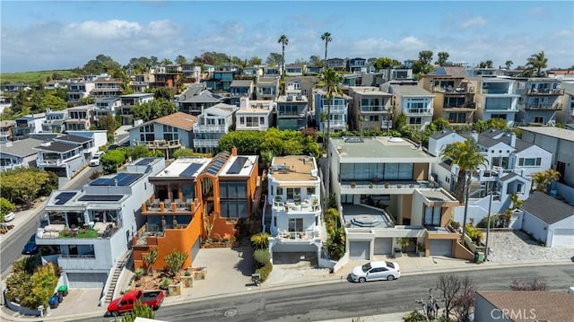 drone / aerial view with a residential view
