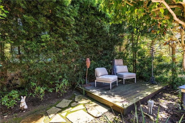 view of patio / terrace with a deck