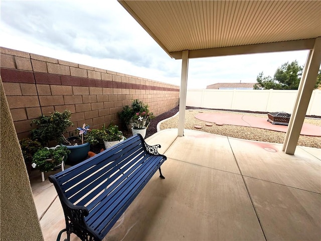 view of patio / terrace with a fenced backyard
