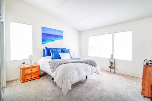 831 Kilmarnock Way, Riverside, CA 92508 - bedroom with baseboards, lofted ceiling, and carpet floors